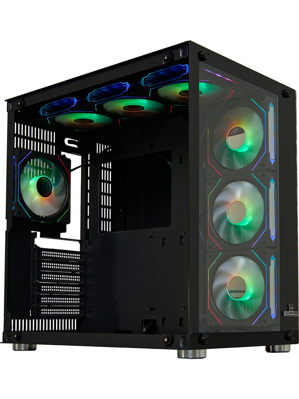 Cold Power Atx 7 * Argb Sessiz Fan Temper Cam Gaming Rgb Kontrolcüsü ve Uzaktan Kumanda Kasa - 3
