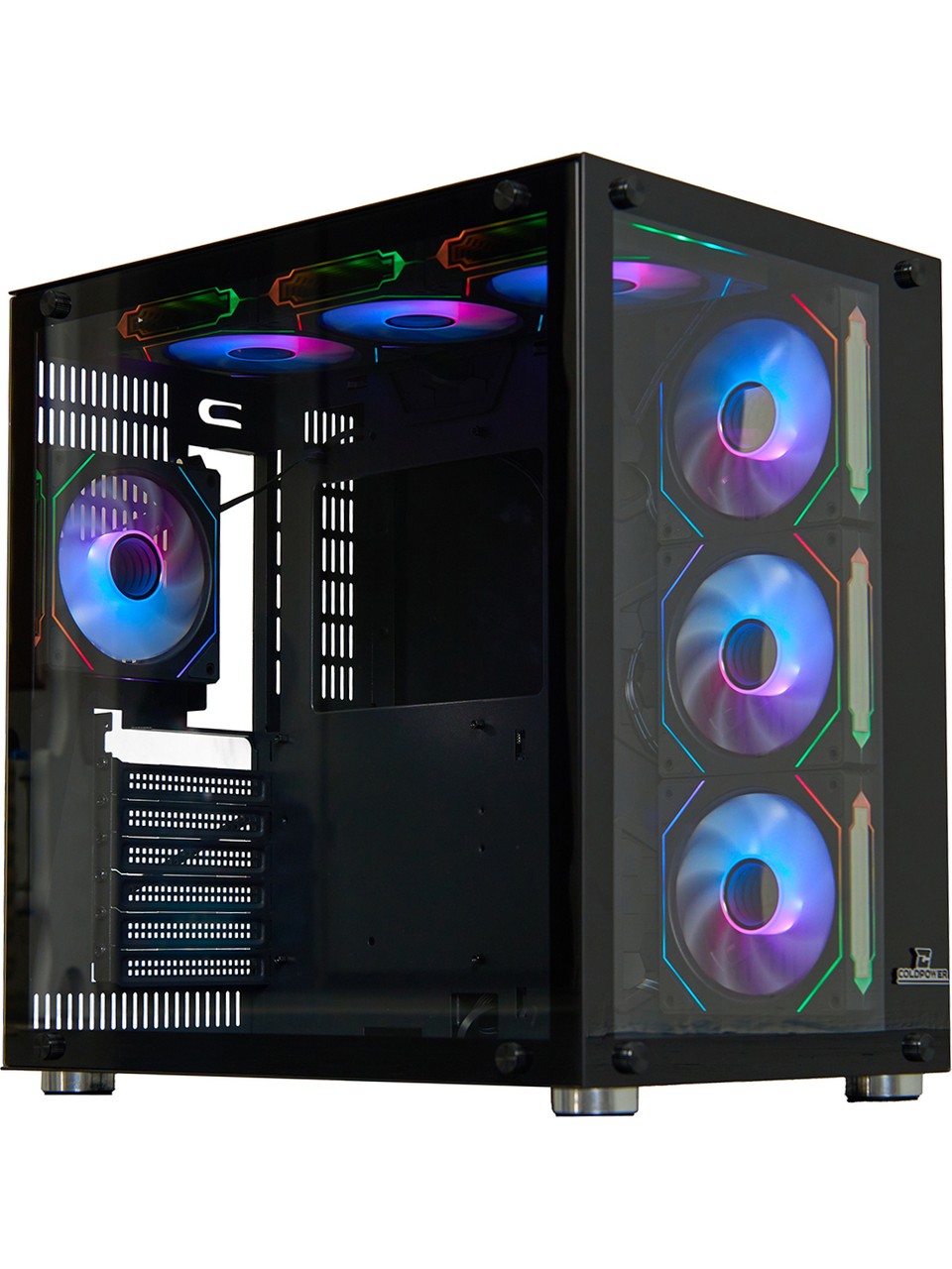 Cold Power Atx 7 * Argb Sessiz Fan Temper Cam Gaming Rgb Kontrolcüsü ve Uzaktan Kumanda Kasa