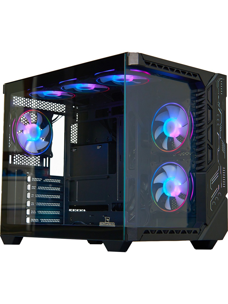Cold Power ColdPower Seawave 7x Argb Sessiz Fan Temper Cam 750 Watt 80 Bronze Güç Kaynağı Kumanda Kontrolcü E-Atx Gaming Kasa