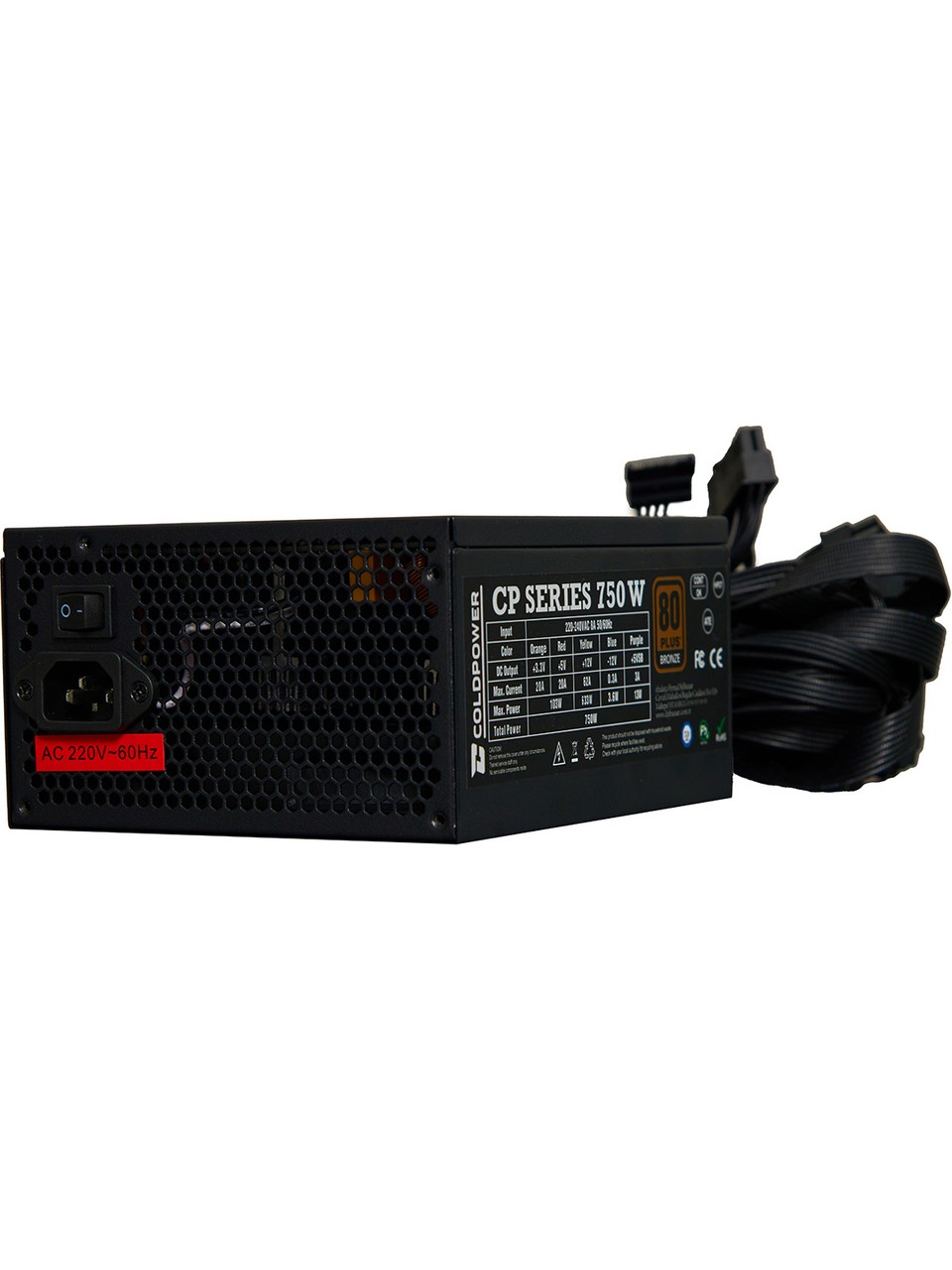Cold Power Coldpower Seaview 7x Argb Sessiz Fan Temper Cam 750 Watt 80 Bronze Güç Kaynağı E-Atx Gaming Kasa - 7