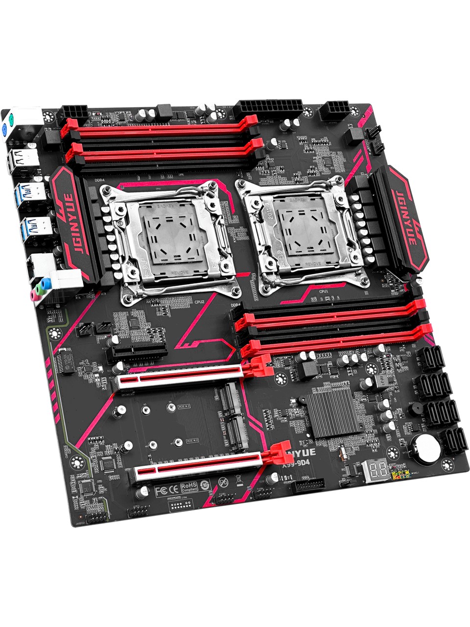 Jginyue 9d4 Intel X99 2666 Mhz Ddr4 Soket Gigabit Ethernet 2011-3 Çift Işlemci Destekli E-Atx Anakart - 2